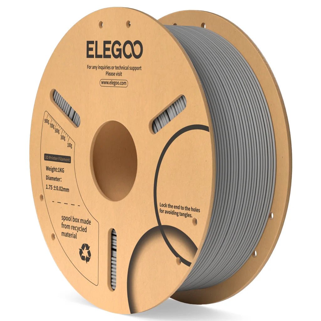 Elegoo PLA Filament 1.75mm – 1 kg - Grå - 3D Klubben