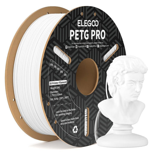 Elegoo PETG Pro 1kg - Hvit - 3D Klubben