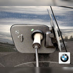 Snødeksel til ladeport montert på BMW iX2