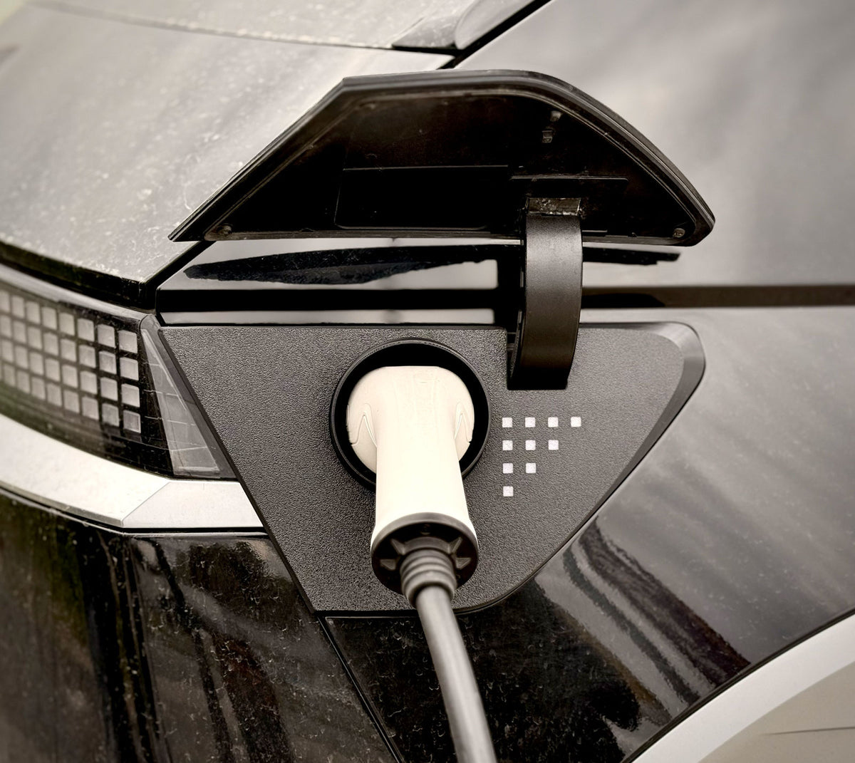 Snødeksel på Hyundai Ioniq 5 sett fra siden