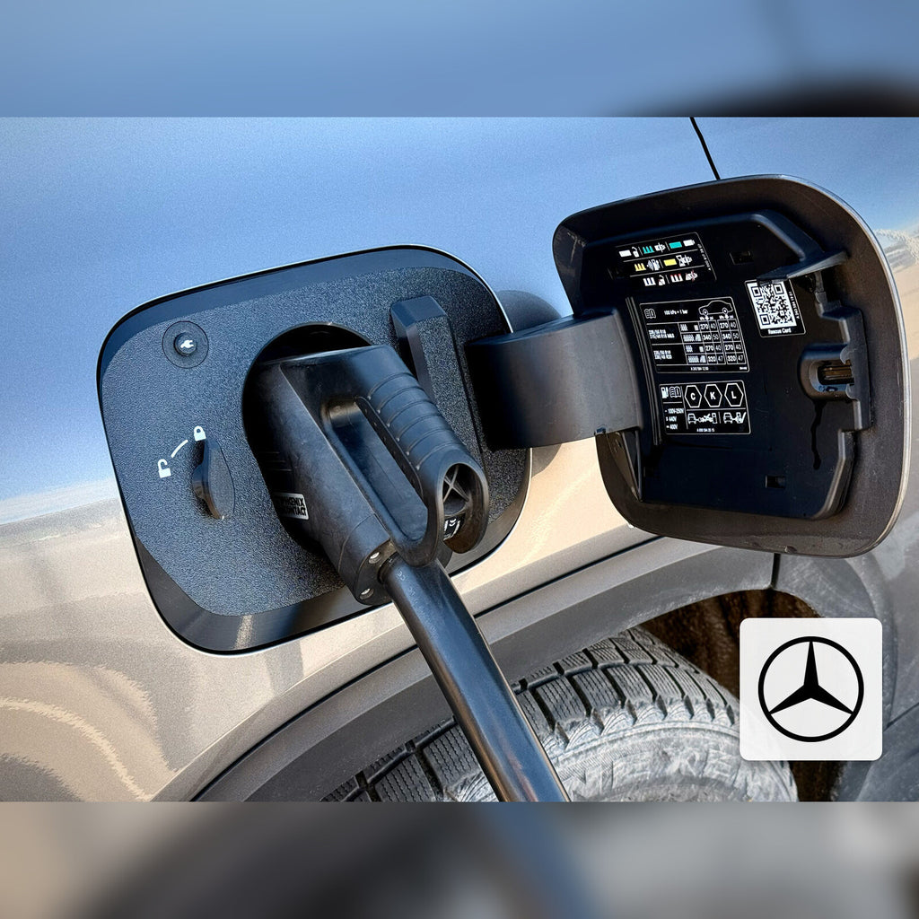 Snødeksel til ladeport på Mercedes-Benz EQB – CCS