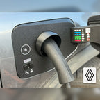 Snødeksel til ladeport montert på Renault Scenic E-Tech