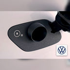 Snødeksel til ladeport montert på VW e-Golf